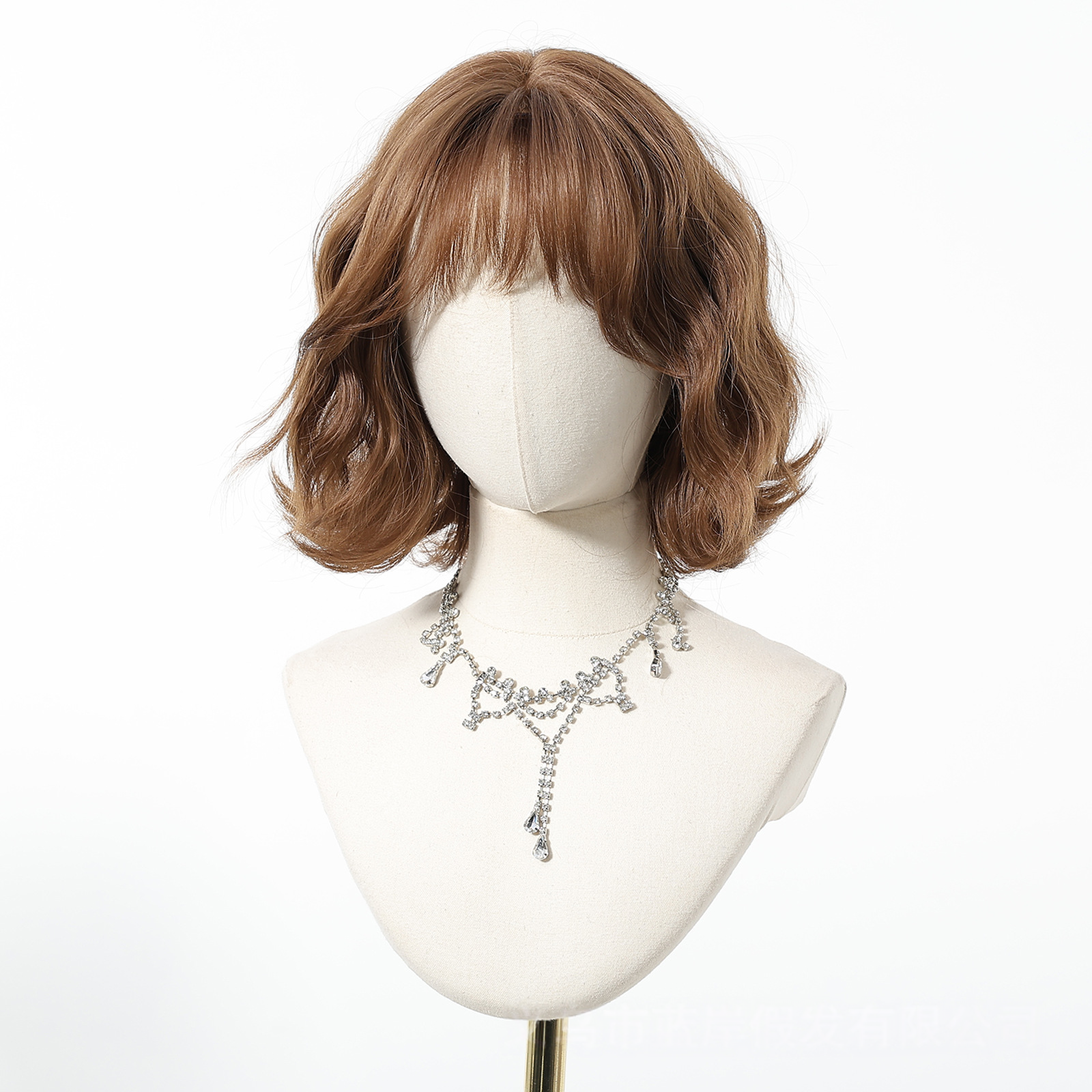 LANA-2  Platinum Blonde Short Bob Wig with Bangs, Straight Synthetic Wig for Women, Heat Resistant, Natural Looking Daily Party Wig