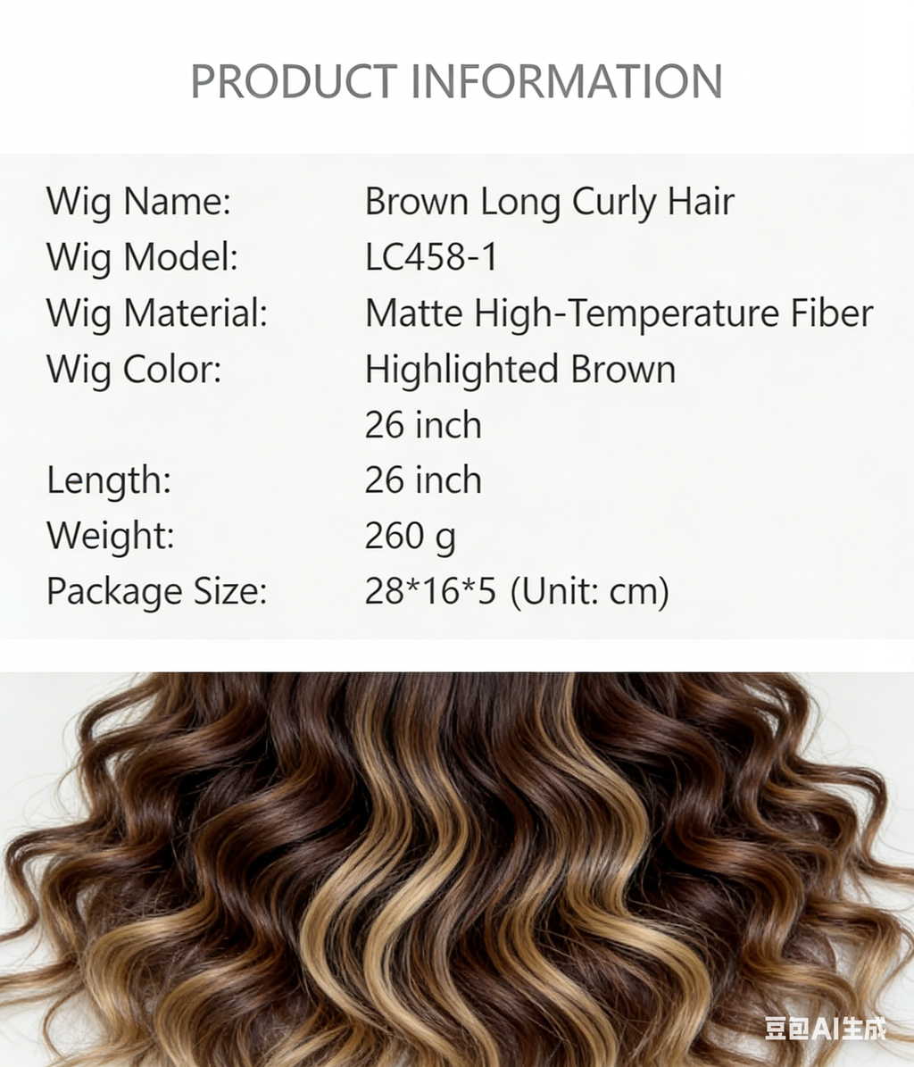LANA-1  Long Wavy Synthetic Wig for Women, 24-26 Inch Middle Part, Heat Resistant High-Temperature Fiber, Natural Looking Wig