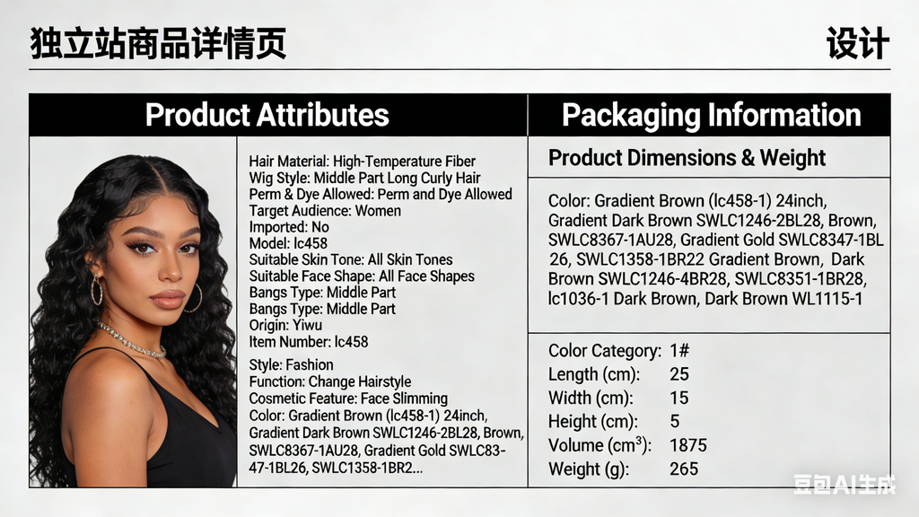 LANA-1  Long Wavy Synthetic Wig for Women, 24-26 Inch Middle Part, Heat Resistant High-Temperature Fiber, Natural Looking Wig