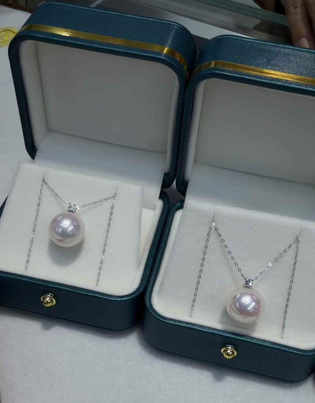DA  13-14mm Aurora Cherry Blossom Edison Pearl Pendant Necklace, High Luster Pink Freshwater Pearl Solitaire, Near Flawless Single Pearl Necklace for Women