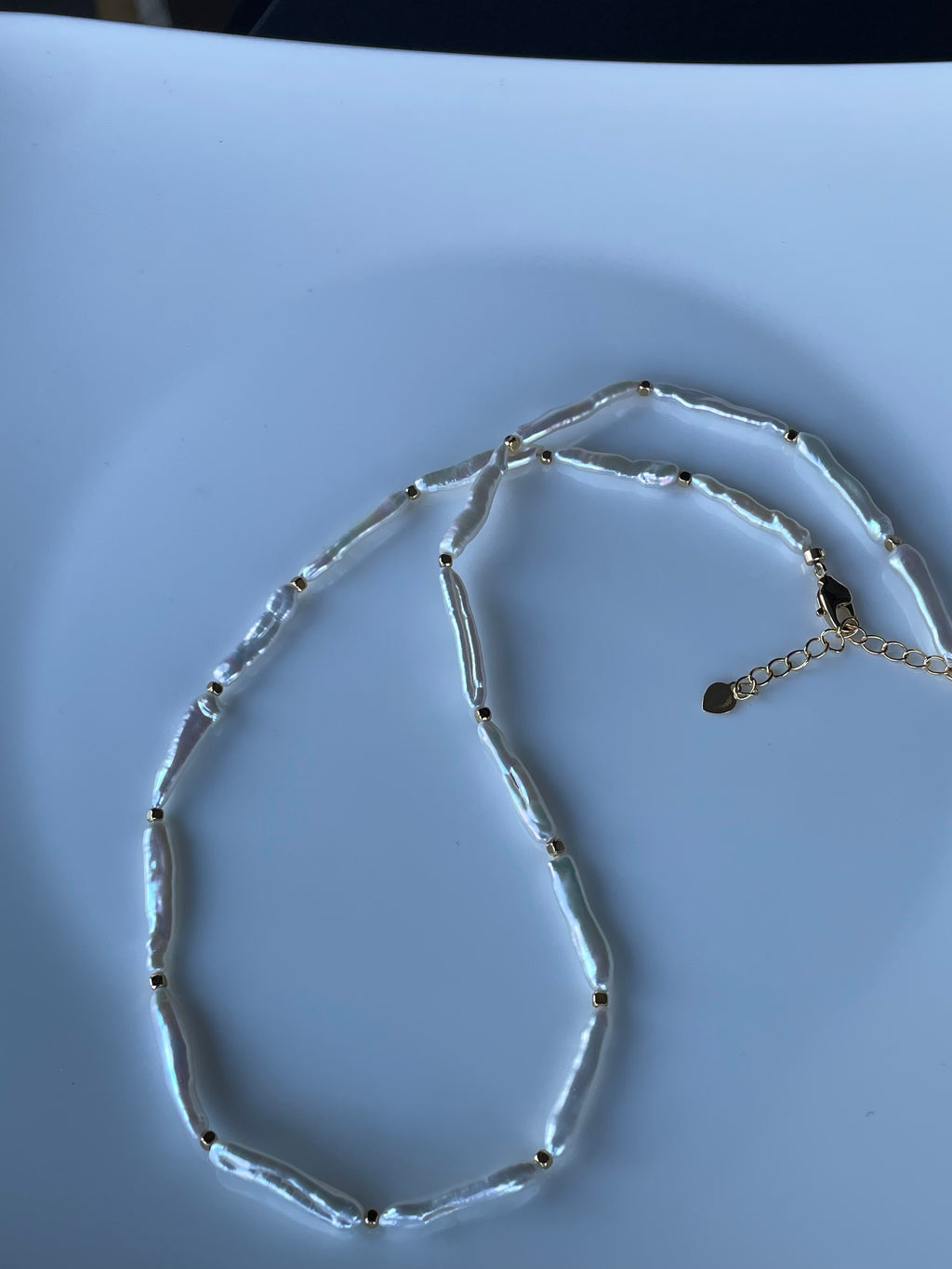 Baroque Necklace 6 - Premium Smooth Skin Keshi Stick Pearl Choker, Minimalist Cool Noble Women’s Jewelry