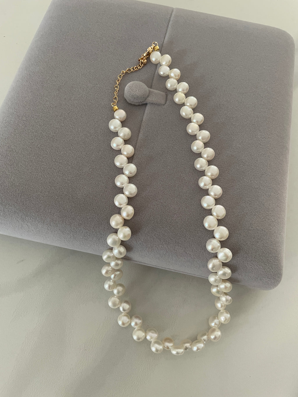 Baroque Necklace 5 - 10mm Smooth Glossy Baroque Potato Pearl Necklace, Asymmetrical Playful Dainty Women’s Jewelry