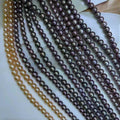 DA. 11-12mm Edison Purple Pearl Strand Necklace, High Luster Lavender Pearl Choker, Round Near Flawless Freshwater Pearl Jewelry for Women