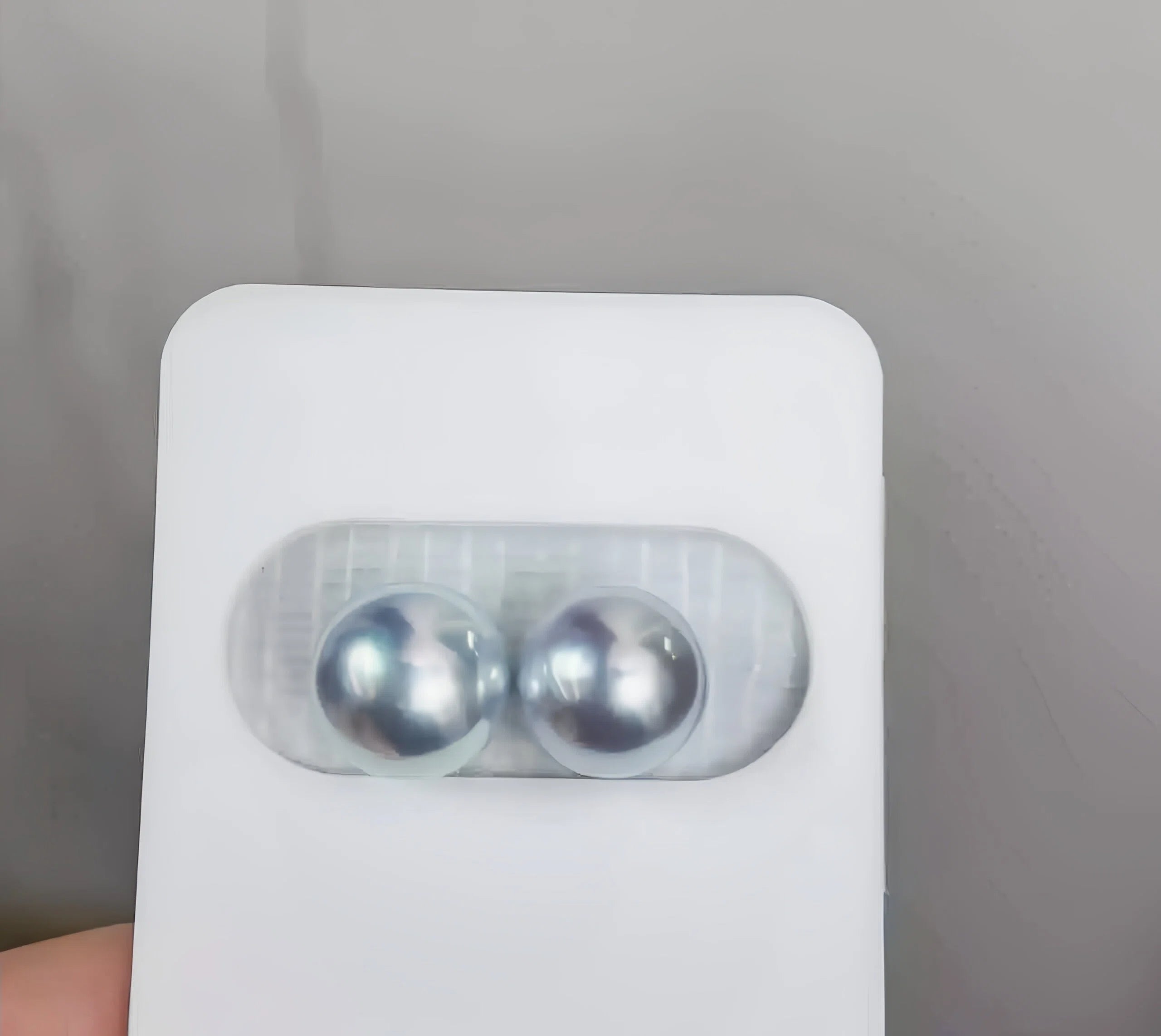 DA   11-12mm Silver Blue South Sea Pearl Pair, High Luster Round Australian White Pearl, Natural Color Loose Gemstones for Earrings Setting