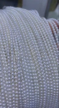 DA  3.5-4mm High Luster Round Freshwater Pearl Beads Strand, Natural Aurora Pearl Loose Beads for Jewelry Making, Near Flawless DIY Craft Supplies